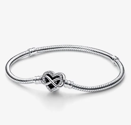 Wholesale Copper Silver Plated Lady Heart Shape Inlay Zircon Bracelets