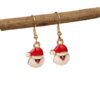 oly-259c90c295c0d8a09bb93635a9f2cdd9 Wholesale Red and Green Santa Claus Snowman Christmas Hat Earrings