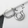 304 Stainless Steel Circle Simple Style Classic Style Earrings