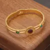 Wholesale PVD Coated 18K Gold Real Gold Plated Geometric Stainless Steel Basic Retro Modern Style Waterproof Non Tarnish Bangle