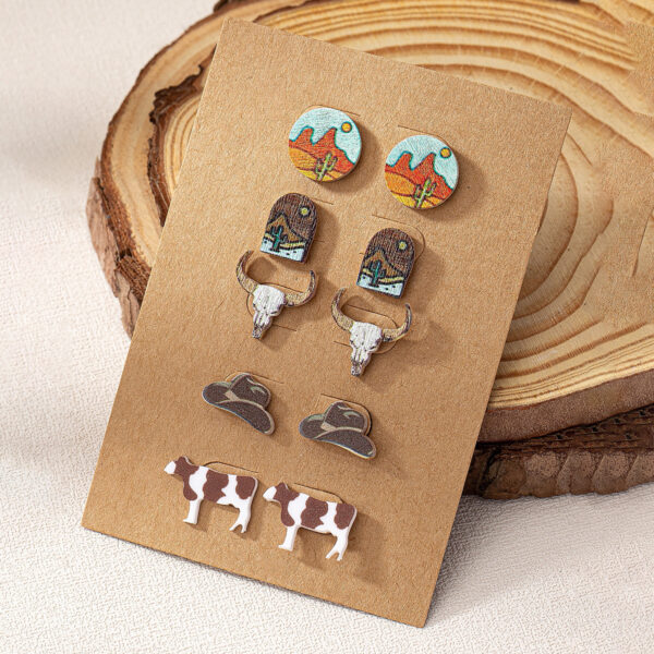 oly-25b007f2ae63009061dd5e12a8d4af39 Wholesale Jewelry Western Cowboy Hat Cactus Earring Set