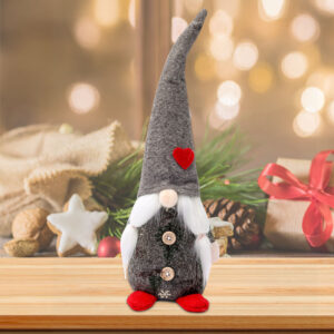 Gray long-hat heart plush toy