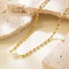 304 Stainless Steel Plastic Geometric Ion Plating (IP) 18K Gold Plated Streetwear Waterproof Non Tarnish Beaded Chain Multicolor-Golden Yellow Jewelry Set