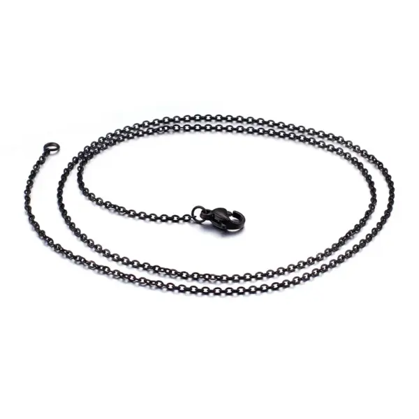 Wholesale PVD Coated 18K Gold Plated Geometric Titanium Steel Fashion Waterproof Non Tarnish Titanium Steel Lobster Trigger Clasp Closure Necklace