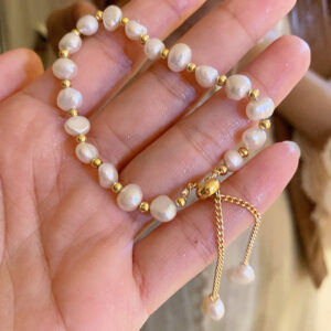 1#bracelet-white freshwater pearl