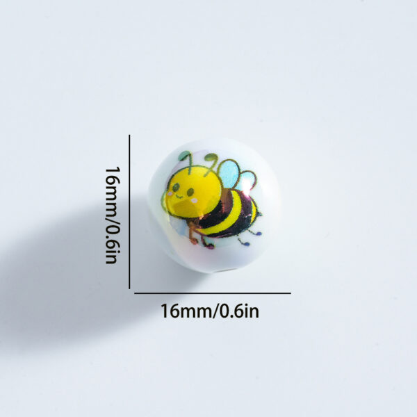 Wholesale 10pcs Yellow Bee Acrylic Beads