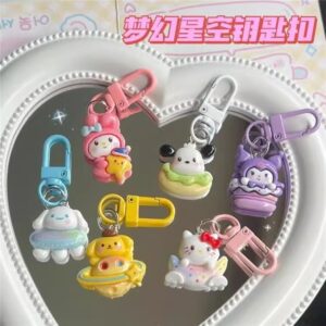 Six-piece keychain set [1 each]