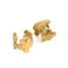 Wholesale 304 Stainless Steel Flower PVD Coated Real Gold Plated Pastoral Artistic Waterproof Non Tarnish Ear Cuffs