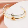 PVD Coated Gold Plated C Shape Stainless Steel Titanium Steel Simple Style Waterproof Non Tarnish Bangle