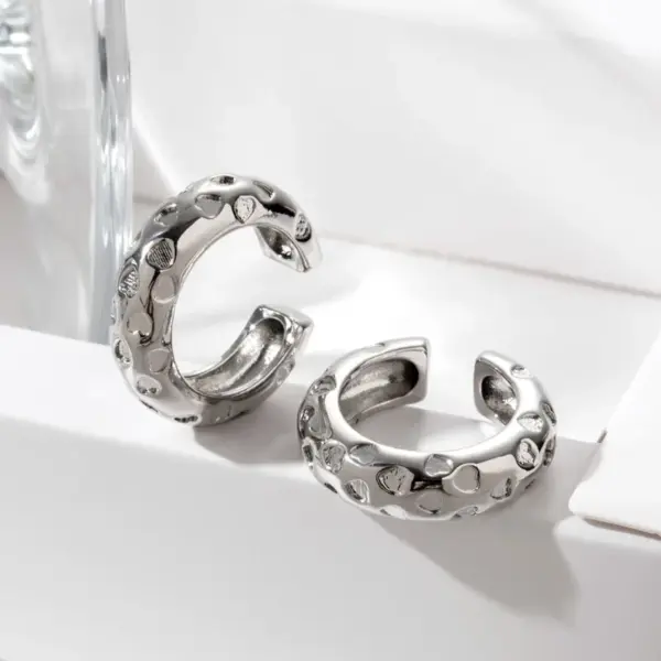 Wholesale 1 Pair Nordic Style Simple Style C Shape Heart Shape Copper Ear Cuffs