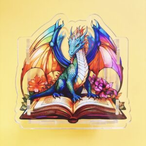 B368-dragon book pen holder