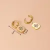 oly-25cc27824f1a74761b1d140b6caec9d4 Wholesale 1 Pair Fashion Round Tassel Plating Inlay 304 Stainless Steel Zircon Stainless Steel Earrings