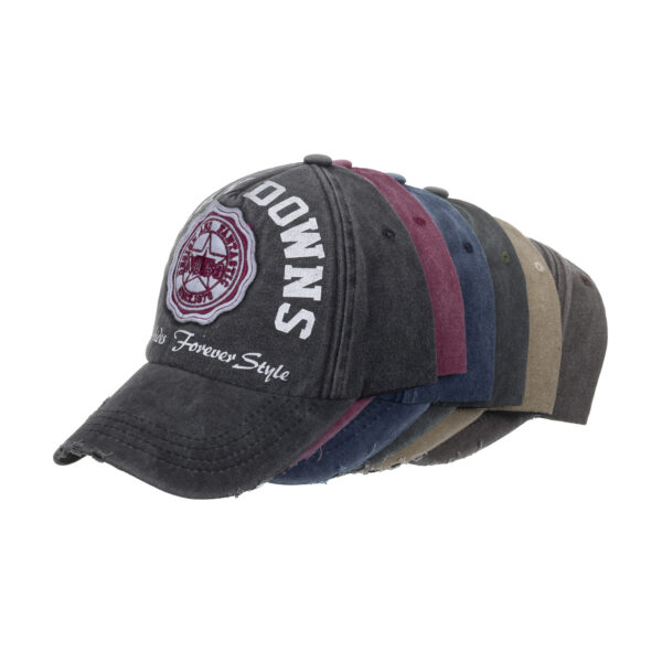 Wholesale Cross-border wash cotton new letter printed patch embroidered baseball cap washed outdoor old cap B1065