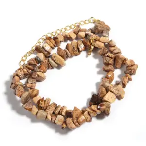 Picture Jasper / 43cm Long Tail Chain 5cm