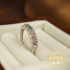 Wholesale Natural Color Treasure Tourmaline Ring Inlaid with 925 Silver Tourmaline Ring Adjusting Tourmaline Ring