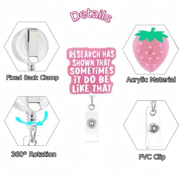 Wholesale Pink medical sta name tag (English)