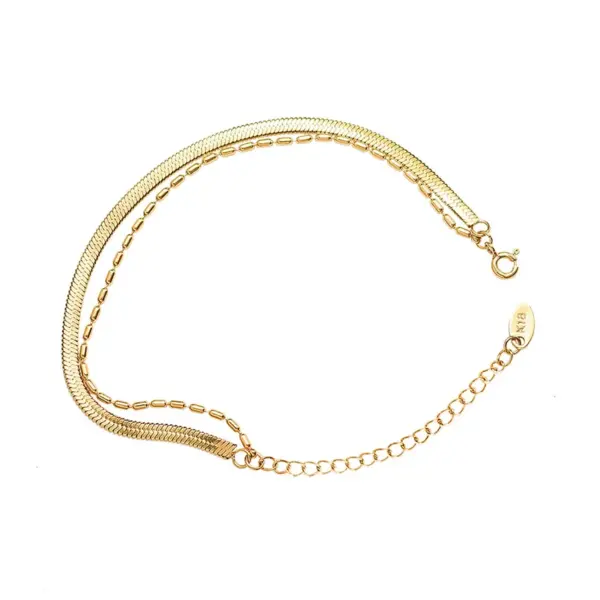 Wholesale PVD Coated Real Gold Plated 18K Gold Geometric 304 Stainless Steel Fashion Waterproof Non Tarnish 304 Stainless Steel Bracelets