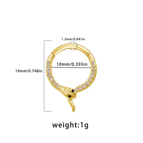 1 Piece 316 Stainless Steel Alloy Rhinestones Nose Rings & Studs Star Rose White Gold Plated Gold Plated Nose Rings & Studs Unisex