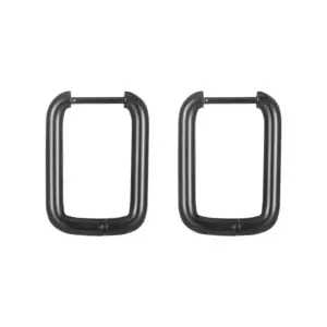 N Rectangular Ear Clip Black One