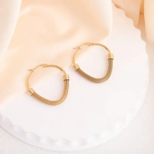 Wholesale 1 Pair Elegant French Style Circle 304 Stainless Steel Earrings