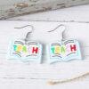 oly-25fa7bed282c37b13ff647bac8dc653f Wholesale School Season Books Apple Pendant Earrings Back to School Season Acrylic Teachers' Day Graduation Season Earrings