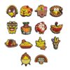 Wholesale 10pcs Thanksgiving Cartoon Animal Silicone Beaded Food