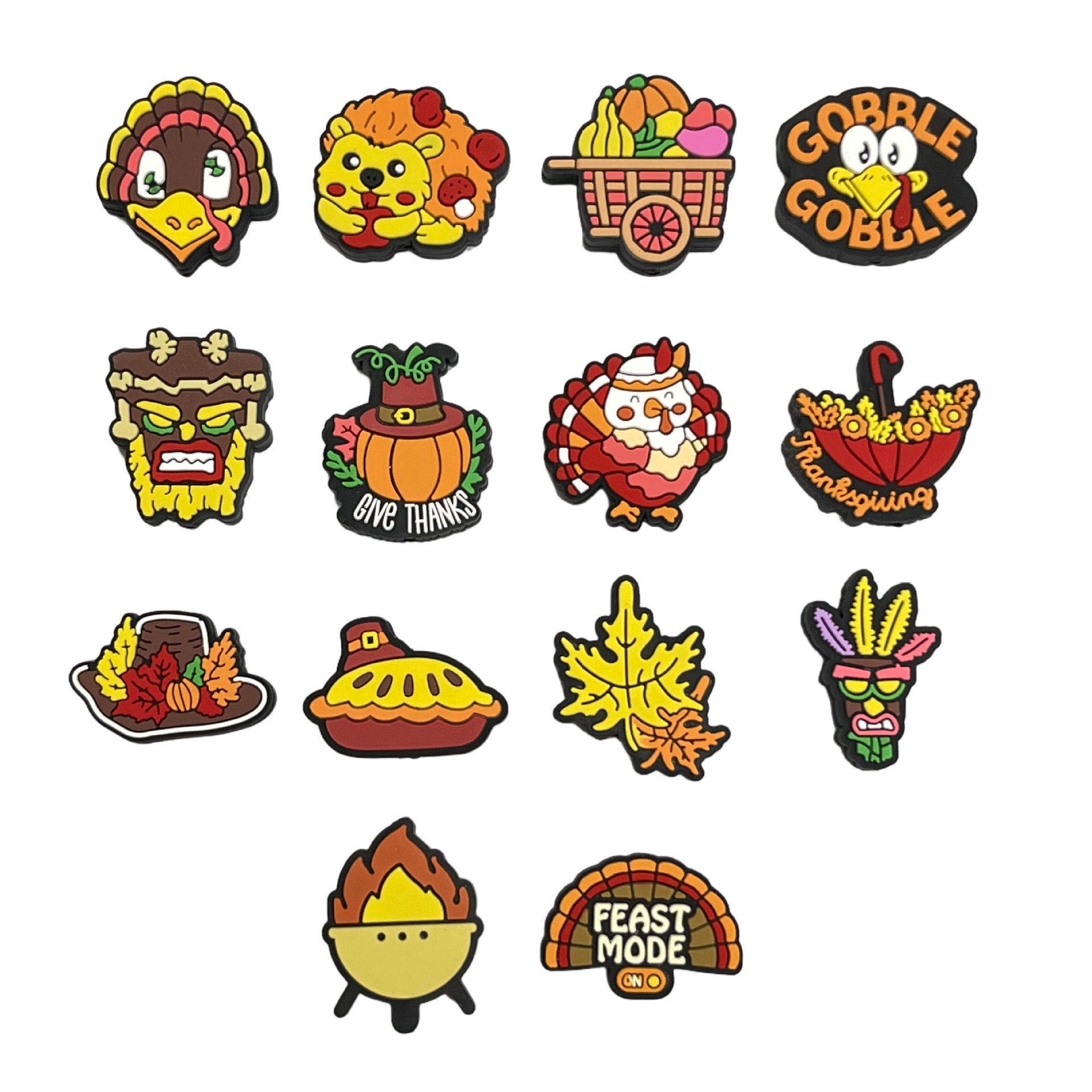 Wholesale Thanksgiving Cartoon Animal Silicone Beaded Food