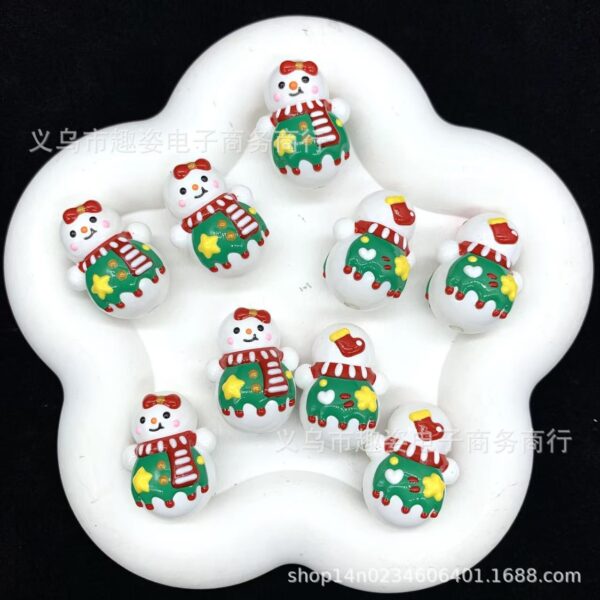 Wholesale Snowman New Year Christmas Hand-painted Beaded String