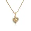 Wholesale Casual Elegant Simple Style Heart Shape Copper Plating Inlay Zircon 18k Gold Plated Earrings Necklace