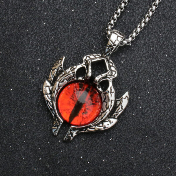 oly-2607b63c8c7aa61ac14fb57cf1f8bd23 Wholesale European and American Cross-border Retro Punk Style Turkey Devil's Eye Alloy Pendant Stainless Steel Chain Necklace