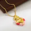 Wholesale Fashion Heart Shape Copper Plating 18k Gold Plated Pendant Necklace