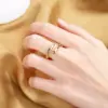 Wholesale 1 Piece Fashion Solid Color Copper Plating Open Ring