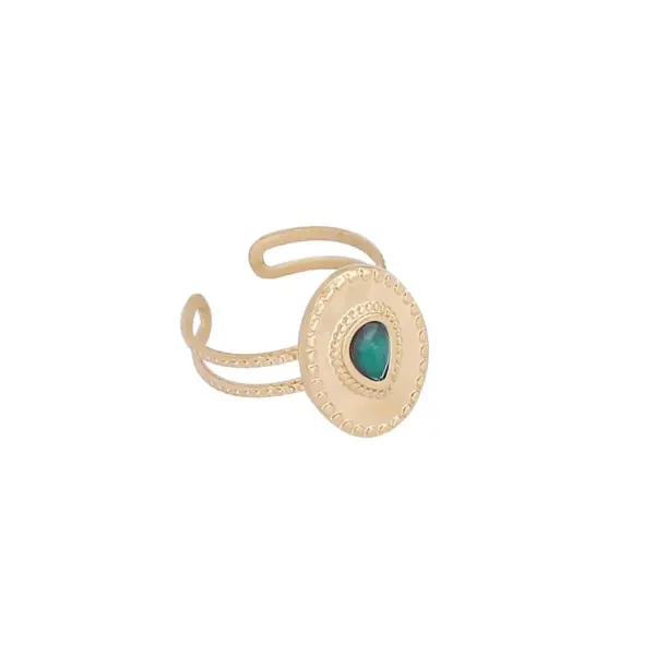 Wholesale PVD Coated 18K Gold Real Gold Plated Flower Stainless Steel Retro Waterproof Non Tarnish