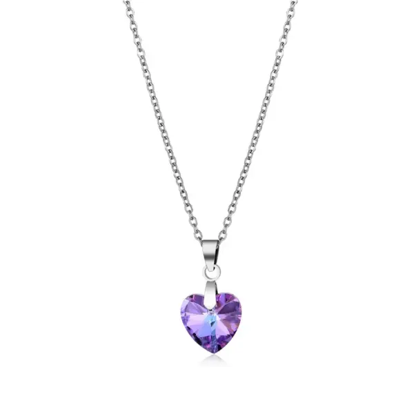 Wholesale Jewelry Simple Style Heart Stainless Steel Polishing Stainless Steel Necklaces