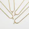 Wholesale Letter 304 Stainless Steel Copper Retro Classic Style 304 Stainless Steel Pendant Necklace