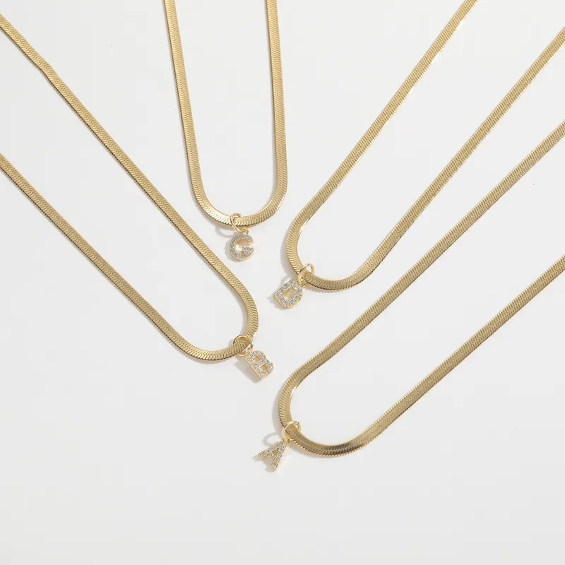 Wholesale Letter 304 Stainless Steel Copper Retro Classic Style 304 Stainless Steel Pendant Necklace