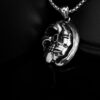 oly-260f884e06e229144c087314fae77462 Wholesale stainless steel jewelry hip hop punk trend face skull double-sided pendant necklace