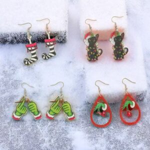 Wholesale Christmas Socks Cartoon Earrings OLY Exclusive