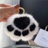 Wholesale Ready Stock Cat Claw Plush Pendant Girl Heart School Bag Pendant Cute Cat Keychain Pendant Girl Small Gift