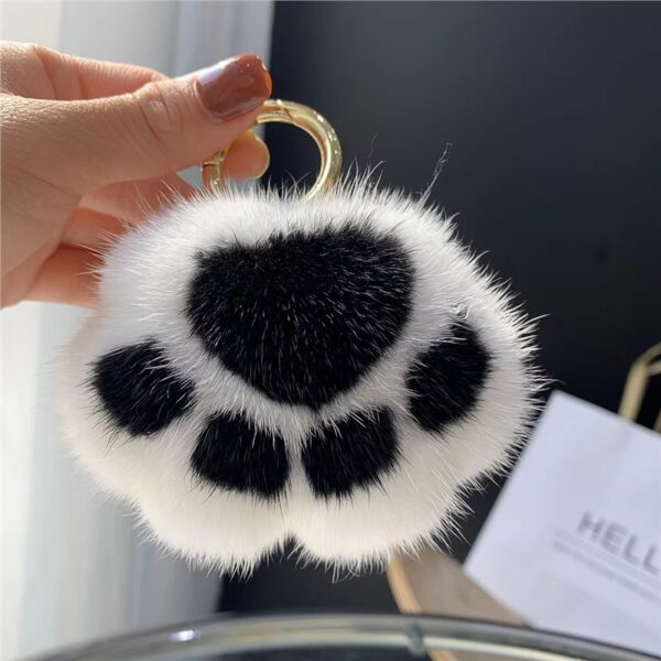 Wholesale Ready Stock Cat Claw Plush Pendant Girl Heart School Bag Pendant Cute Cat Keychain Pendant Girl Small Gift