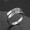 Wholesale Fashion Letter Stainless Steel Plating Open Ring 1 Piece