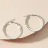 PVD Coated 14K Gold Plated Solid Color Stainless Steel Fashion Waterproof Non Tarnish Hoop Earrings