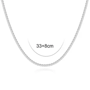 3mm White Diamond-White Gold Color