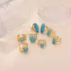 Wholesale PVD Coated 18K Gold Plated Oval Stainless Steel Vintage Style Bridal French Style Open Rings