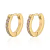 Wholesale Fashion Geometric Gold Plated 304 Stainless Steel Rhinestones 18K Gold Plated Stainless Steel Earrings