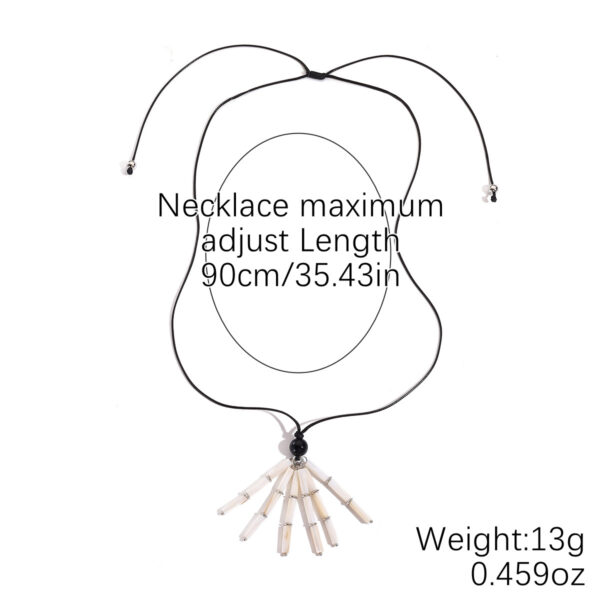 Wholesale Long heart-shaped pendant, simple and luxurious leather necklace.