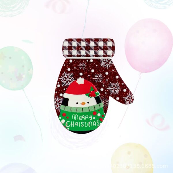 Wholesale Christmas Glove Acrylic Earring Pendant