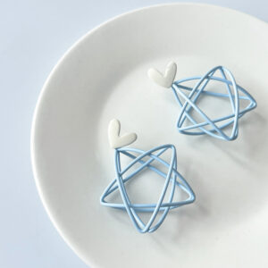 light blue stud earrings