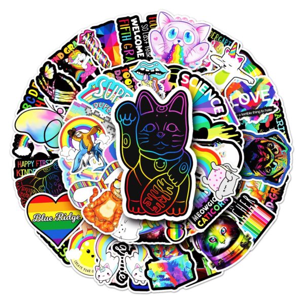 Wholesale 50 colorful cartoon graffiti personalized diy stickers scooter laptop luggage decorative stickers