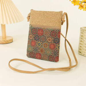Hexagonal double pull crossbody bag
